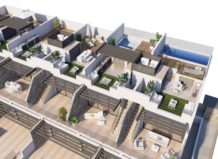 Nieuwbouw Woningen - Gelijkvloerse bungalow - Guardamar del Segura