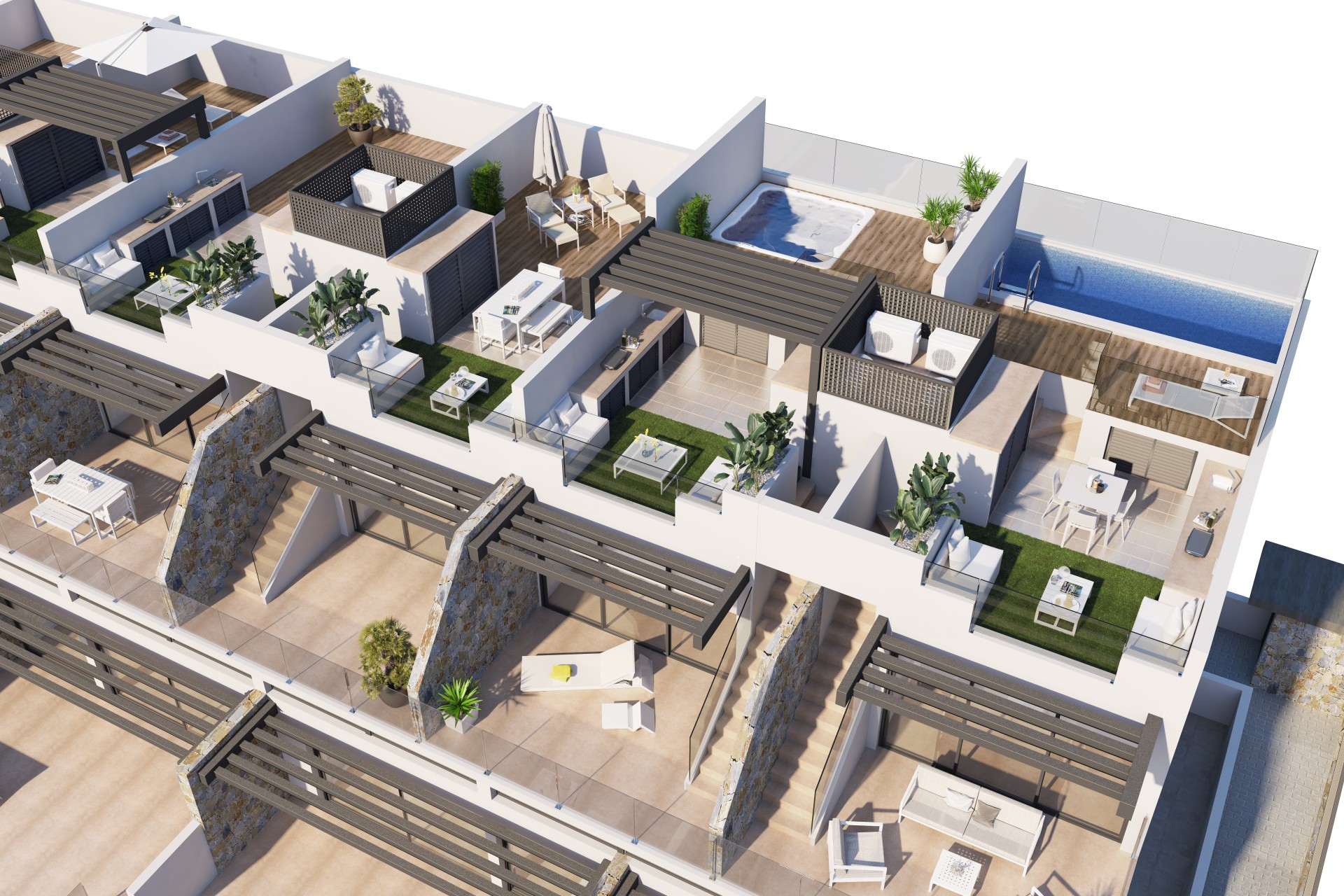Nieuwbouw Woningen - Gelijkvloerse bungalow - Guardamar del Segura