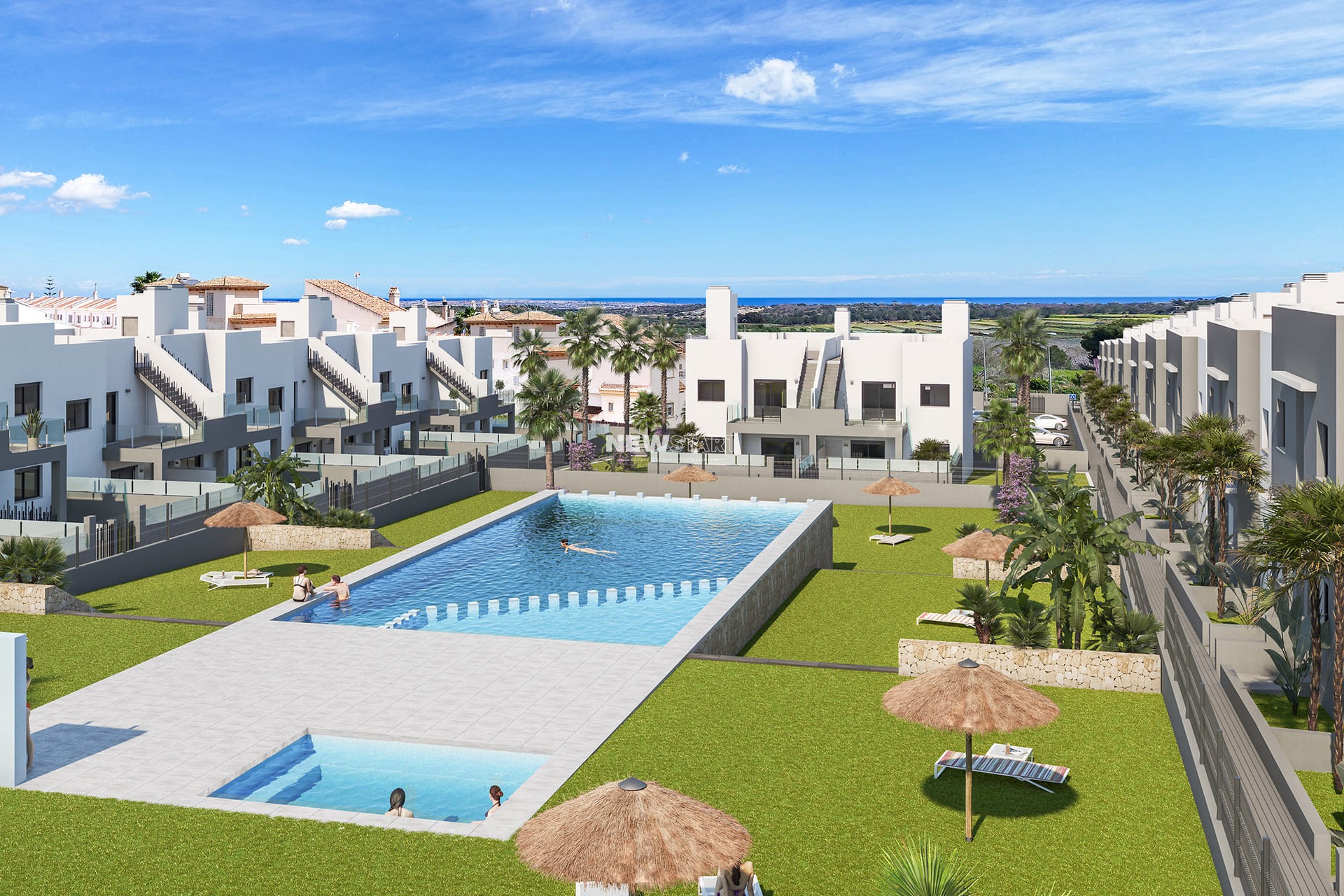 Nieuwbouw Woningen - Gelijkvloerse bungalow - San Miguel de Salinas