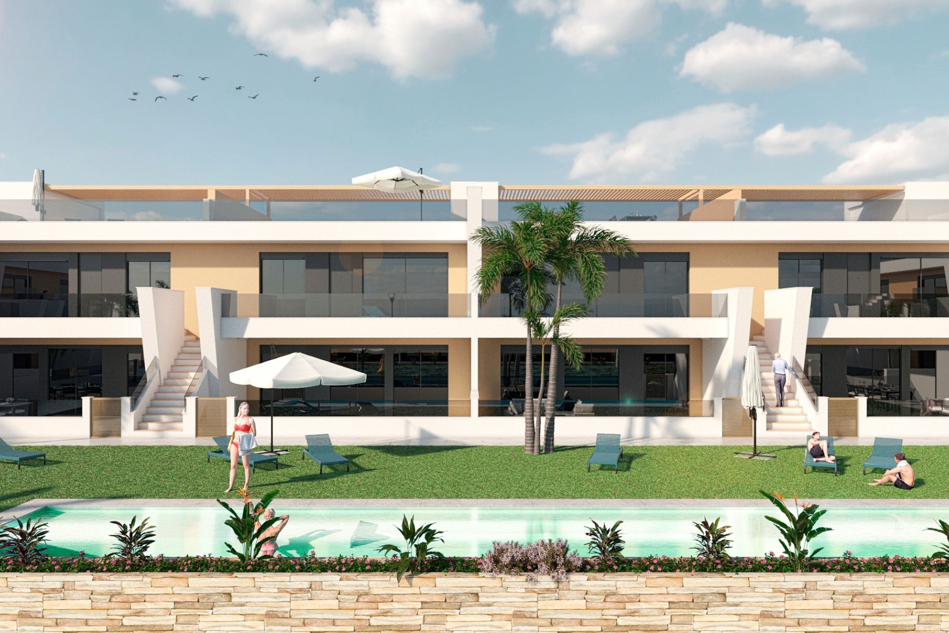 Nybyggnation - Låg bungalow - San Pedro del Pinatar